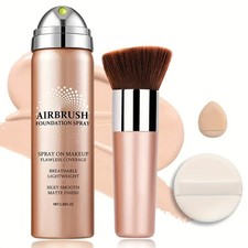 Airbrush Foundation Spray Full Coverage, Flawless Silky Long-Lasting Finish