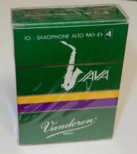 Vandoren Java Alto Saxophone Reeds, 10-pack, Strength 4, New Reeds Old Stock