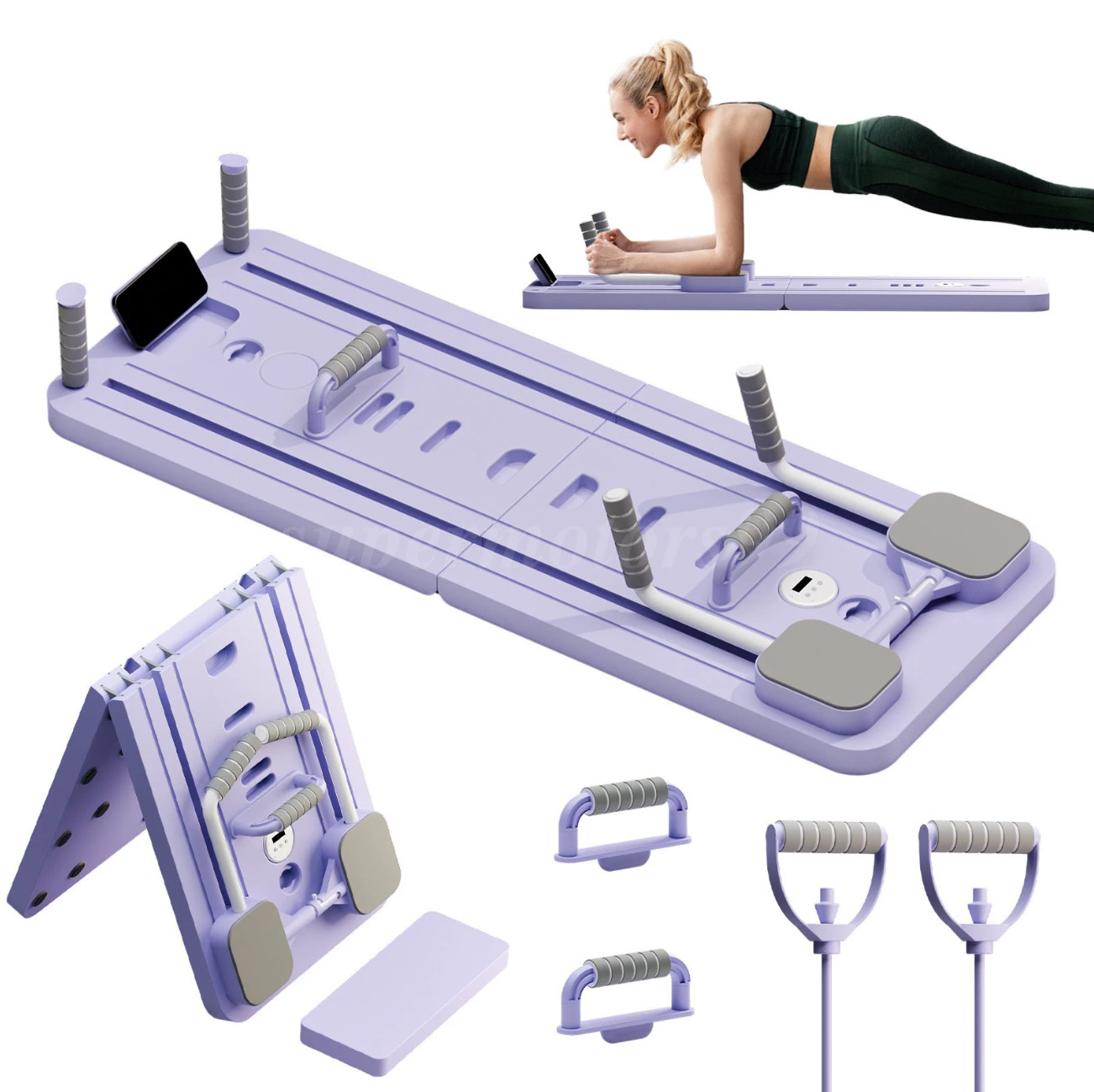 Portable Pilates Reformer Board Foldable Core Ab Trainer Home Gym &ndash; New