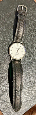Rare Lucien Piccard 14k White on White Gold Swiss Quartz Men s Wristwatch 24787