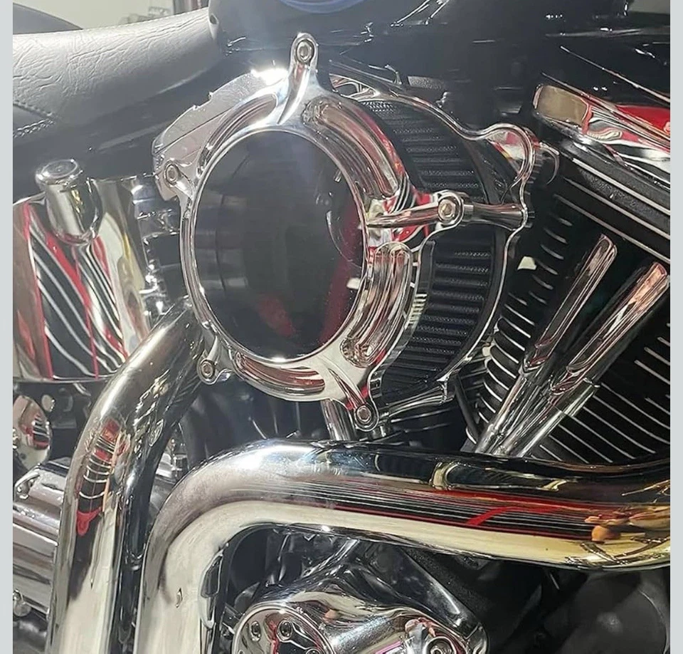 Toprametal Gray/Chrome Air Intakes for Harley Electra Glide 2008-2016 - Image 4 of 4