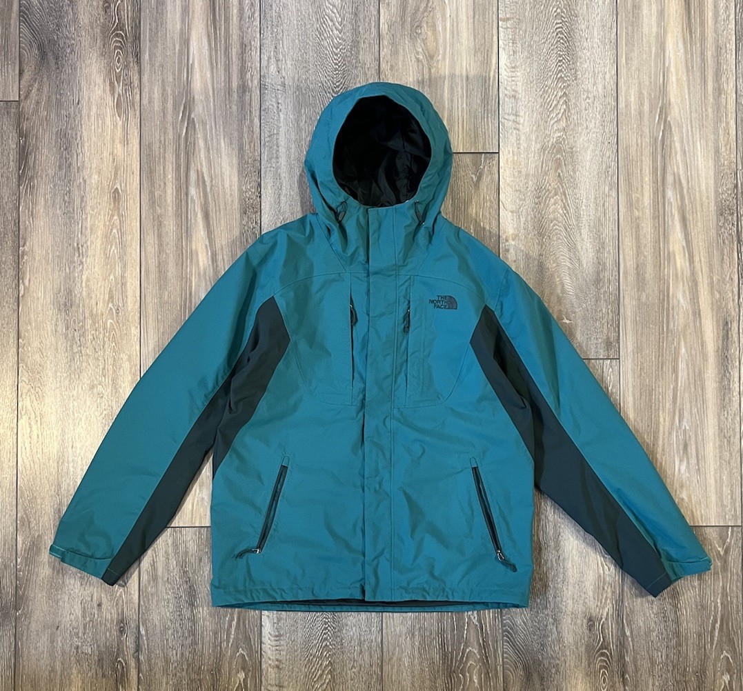 RARE Turquoise The North Face Hyvent Waterproof Windbreaker Ski Jacket Size L
