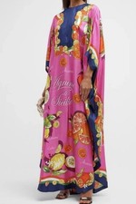 DOLCE & GABBANA CAPRI SILK PAINTERLY FRUIT KAFTAN IT 42