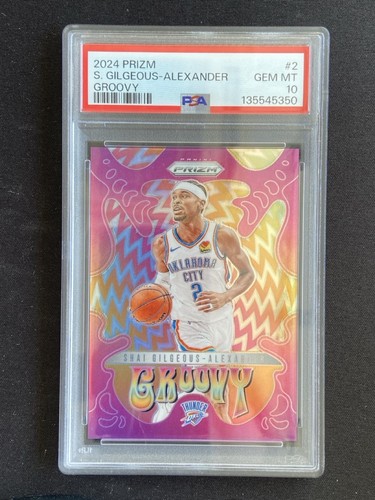 Shai Gilgeous-Alexander 2024-25 Panini Prizm Groovy SSP #2 PSA 10
