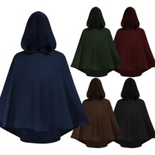 Halloween Hooded Cloak Wicca Cape Medieval Victorian Vampire Gothic Cape
