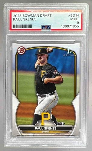 136971855 Paul Skenes 2023 Bowman Draft #BD-14 Rookie 1st RC RC PSA 9