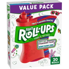 Fruit Roll-Ups Fruit Flavored Snacks, Variety Value Pack, 20 Count, 10 oz