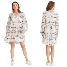 Sanctuary Women's Horizon Tie Dye Long Sleeve Imagine Mini Dress Size 2 Lined