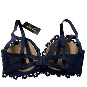 Dita Von Teese Dahlia Balconette Cage Bra Navy Nude 32DD