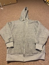 Vintage 1970s-80s Blank Gray Full Zip Hoodie
