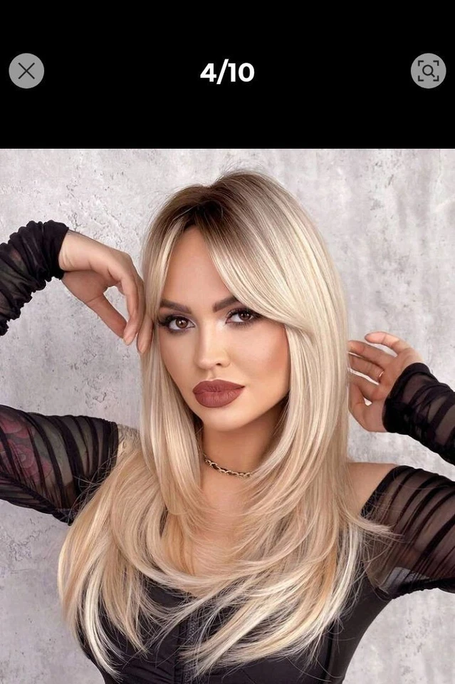 Pelucas de cabello sintético resistente al calor de 24 pulgadas para disfraces diarios y fiestas Foto 2 de 4