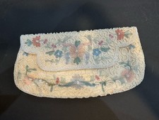 Vintage Walborg Floral Beaded Bag/Purse With Original Mirror
