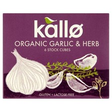 Kallo Organic Garlic & Herb Stock Cubes 66g - 2 Pack