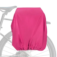 80L Bicycle Rear Rack Rain Cover Waterproof Bike Rain Cover, M, Rose Red