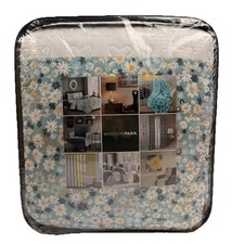 Madison Park 4 Piece Seersucker Quilt Set In Floral Aqua King/Cal King New