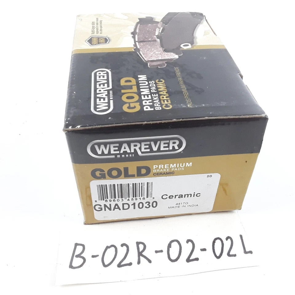 Juego de pastillas de freno de disco trasero para Suzuki Verona 2004 2005 2006 Wearever Gold GNAD1030 Foto 4 de 4