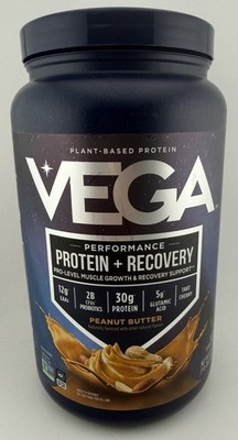Vega Sport Vegan Protein + Recovery Powder - Peanut Butter 1LB 12oz, Exp. 2/27