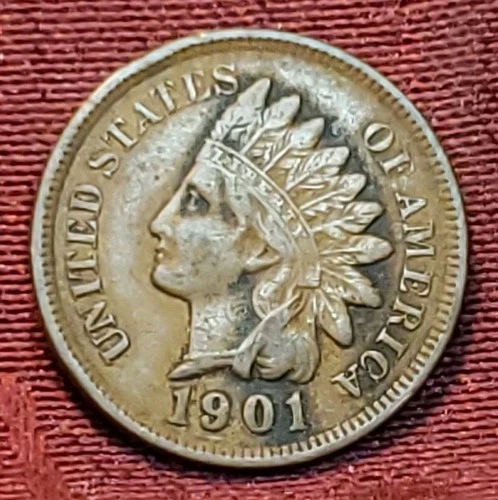 1901 Indian Head Cent, Free Shipping