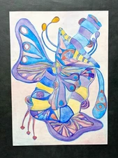 Original Artwork Abstract Watercolor Painting on Paper Art Signed Home Decor