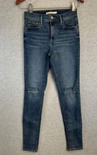 NWOT Levi  s 720 High Rise Super Skinny Jeans Sz W26 L28 Distressed Knees Stretch