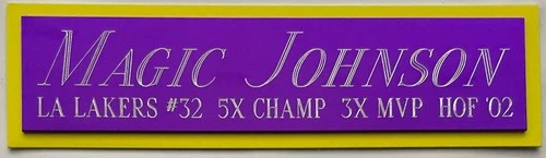 MAGIC JOHNSON LA LAKERS NAMEPLATE FOR YOUR AUTOGRAPHED Signed Basketball JERSEY