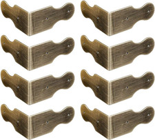 8Pcs Pure Brass Box Corner Protector Corner Braces Hardware Desk Edge Right Angl