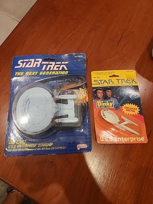 2 Die Cast Star Trek U.S.S. Enterprise Starships.  1979 & 1988 models