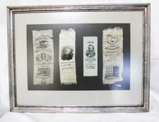 1840S 70S ORIGINAL POLITICAL CAMPAIGN PRESIDENT RIBBONS COLLECTION LOT FRAMED