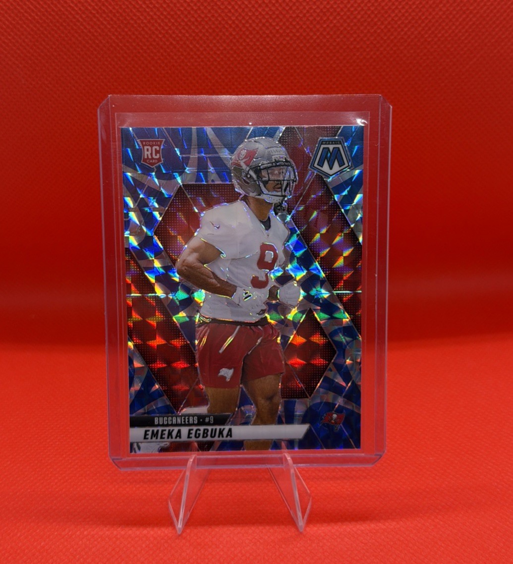2025 Panini Mosaic Football Emeka Egbuka (RC) #376 Reactive Blue Mosaic 🔥