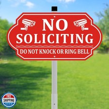 No Soliciting Sign for House, No Soliciting Signs for Front Door, Heavy Duty
