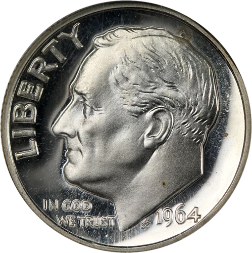1964-P Roosevelt Dime Proof — photo from the most recent tracked eBay sale