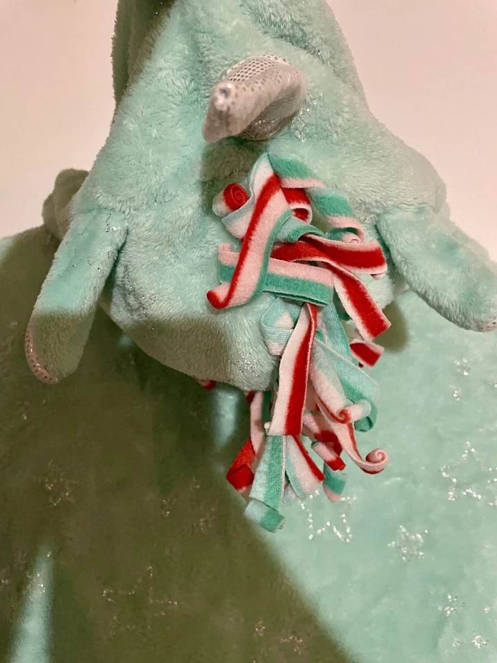 Albornoz suave con capucha Cat & Jack con cuernos y orejas XL 14-16 verde espuma de mar con estrellas⭐️ Foto 4 de 4