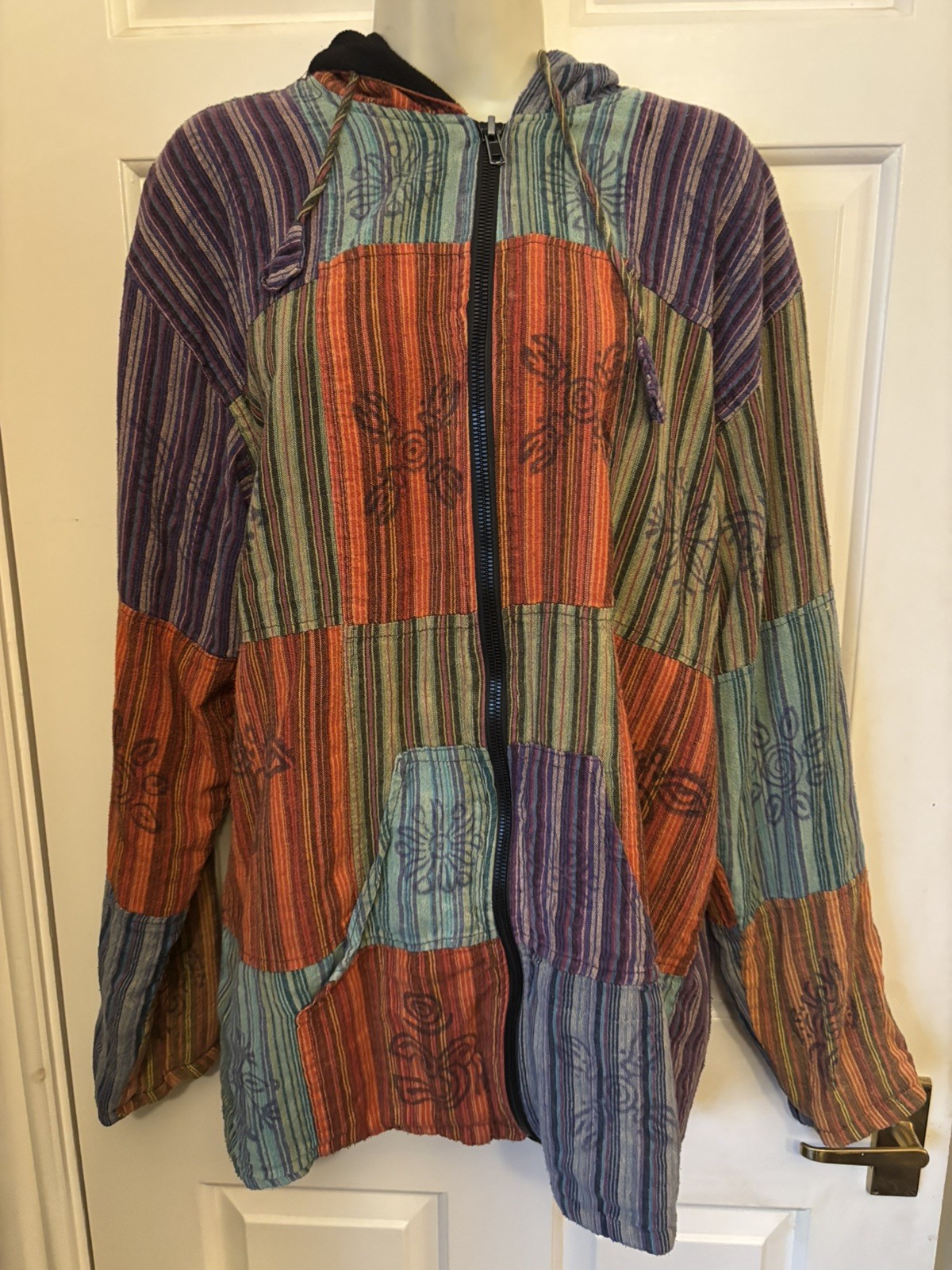 FUNKY THREADS Patchwork Coat Unisex Jacket Boho H… - image 1