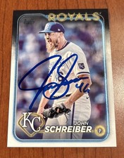 JOHN SCHREIBER Signed 2024 Topps Update Baseball Card #US60 Royals RED SOX AUTO