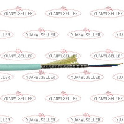 Indoor Armored LC-LC 8 Sstrand OM3 50/125 Multimode Fiber Optic Cable 10GB 50M #