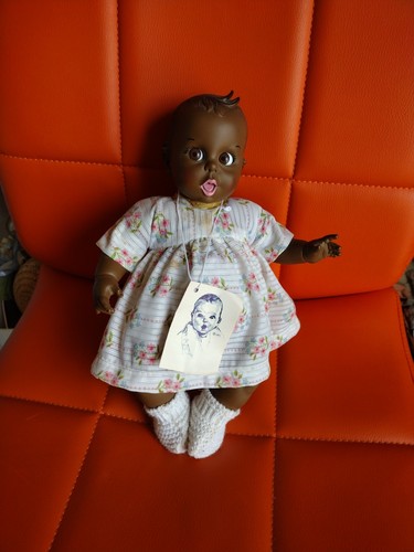  VINTAGE GERBER BABY DOLL 12" AFRICAN AMERICAN  1979 (maybe need neck repair? ) 