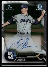 2016 Bowman Draft Eric Lauer #CDA-EL San Padres AU Chrome Draft Pick Autographs
