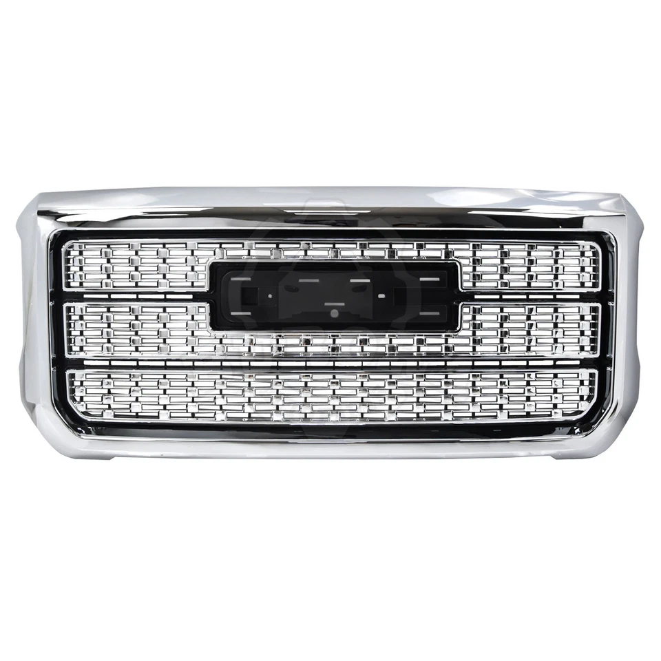 For GMC Sierra 2500HD 3500HD Denali 2015 2016-2019 Front Upper Grille Chrome - Image 2 of 4