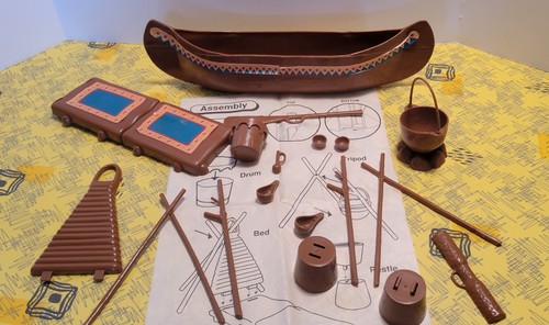 Vtg Disney Pocahontas Powhatan Village + Vtg Tim Mee Native Am. Indian Lot USED - Picture 9 of 17