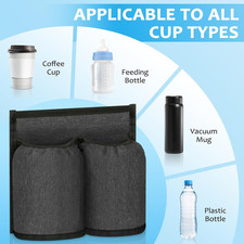 Luggage Travel Cup Holder Attachment for Suitcase, Free Hand Drink Carrier, C...