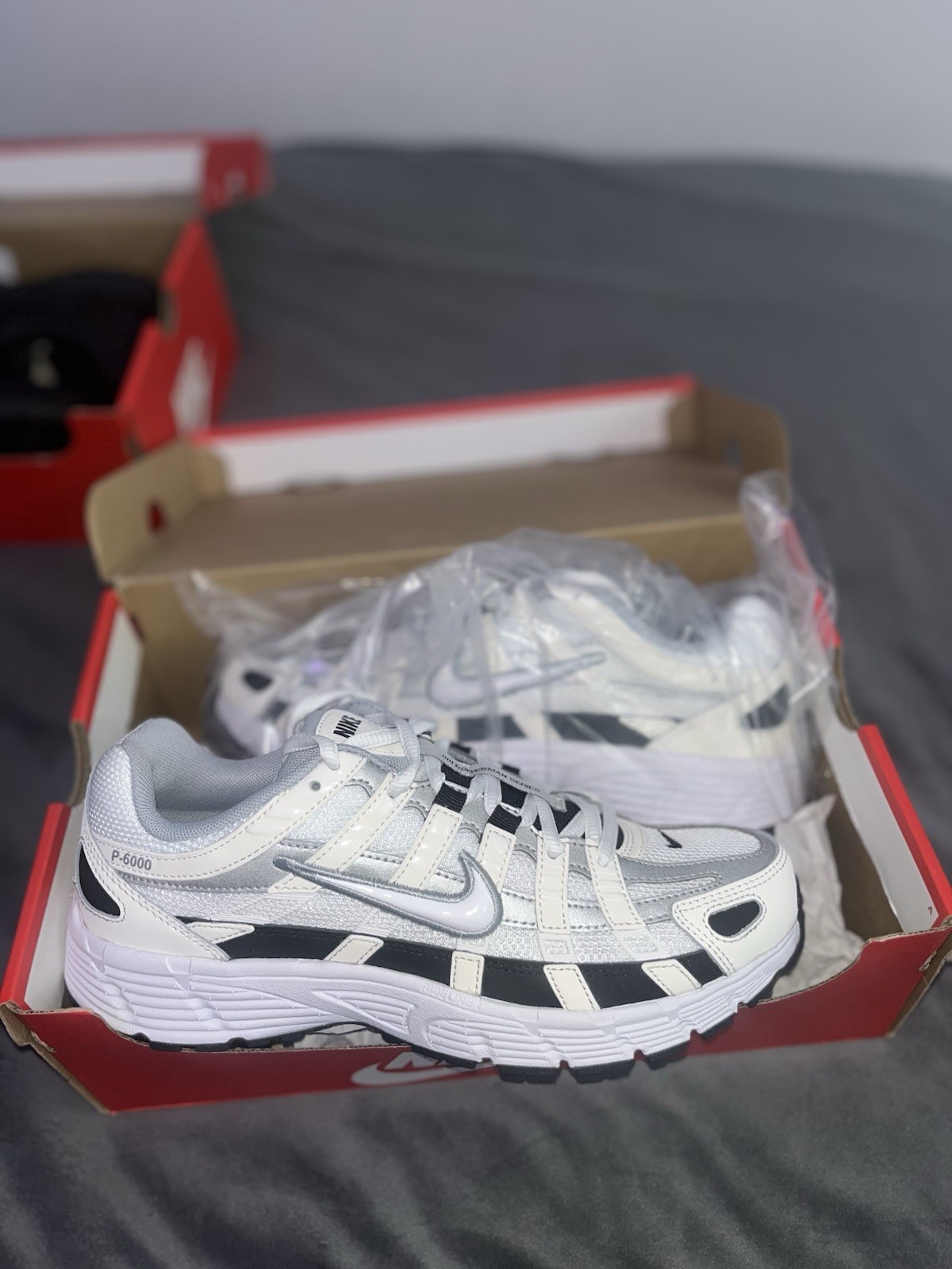 Nike P-6000 Sail/White-Wolf Grey UK Size 6.5 - Brand New!