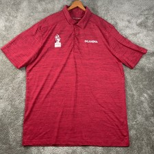 Port Authority Polo Shirt Mens XL Red Excellent Oklahoma Pride Marching ...