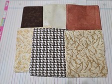 100 Cotton Quilting Fabric - XX35 - 6 Fat Quarters - Browns