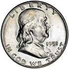 1951 50C Choice AU Silver Franklin Half Dollar