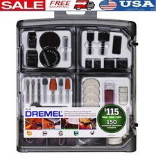 150 Piece Rotary Tool Accessory Kit Cutting Grinding Polishing Sanding Tools New