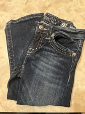 Miss Me capri jeans girls size 12 dark wash embellished perfect condition