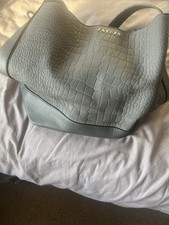 Jaeger Grey Leather Bucket Bag