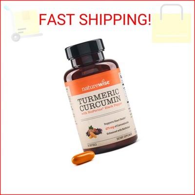 NatureWise Turmeric Curcumin 500mg with Black Pepper Softgels - Extra Strength,
