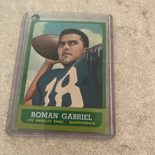 1963 Topps (RC) Football Card #37 Roman Gabriel-Los Angeles RamEX+ Rookie Card
