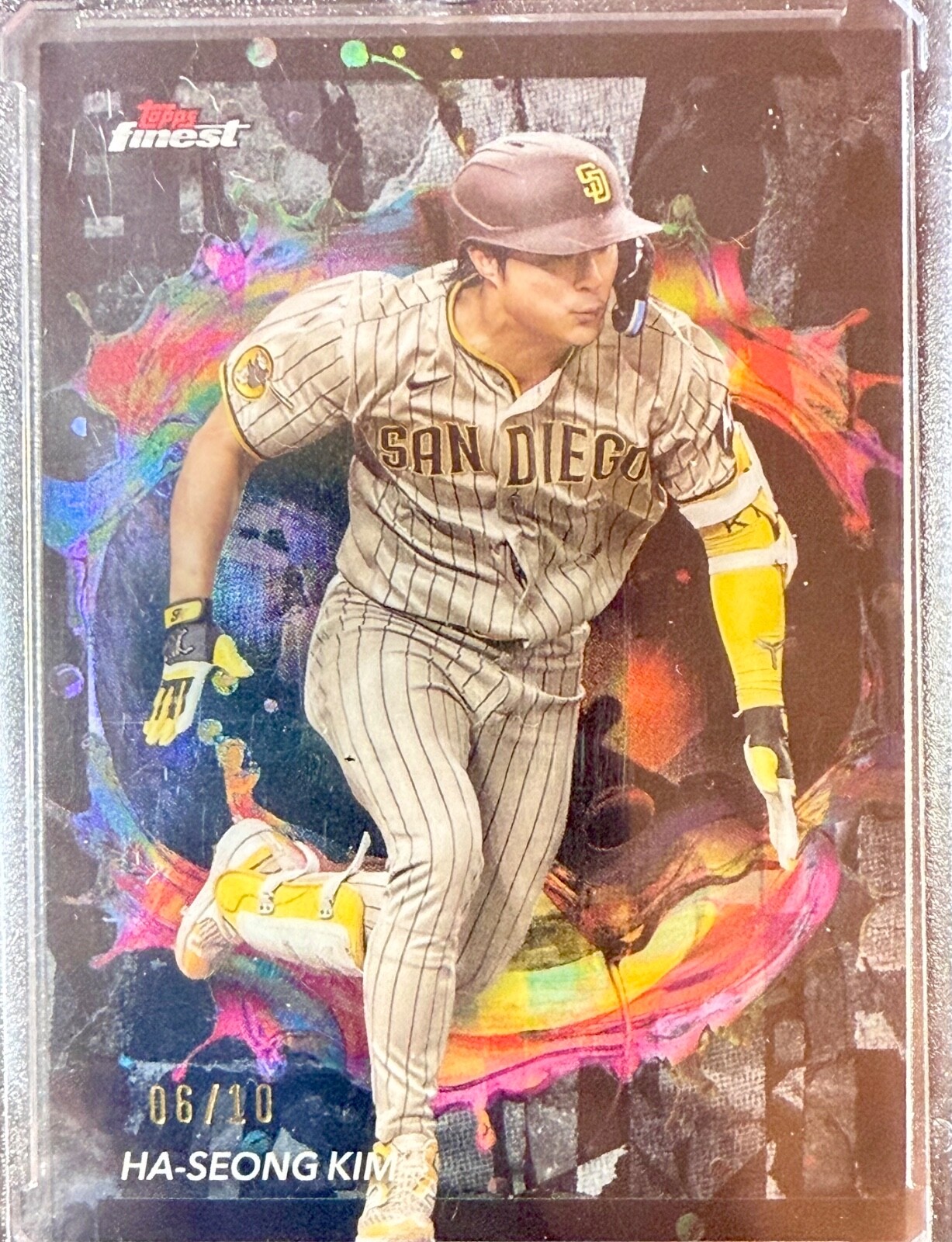 Ha-Seong Kim 2024 Topps Finest - Rare  #247 Black Oil Spill Refractor /10